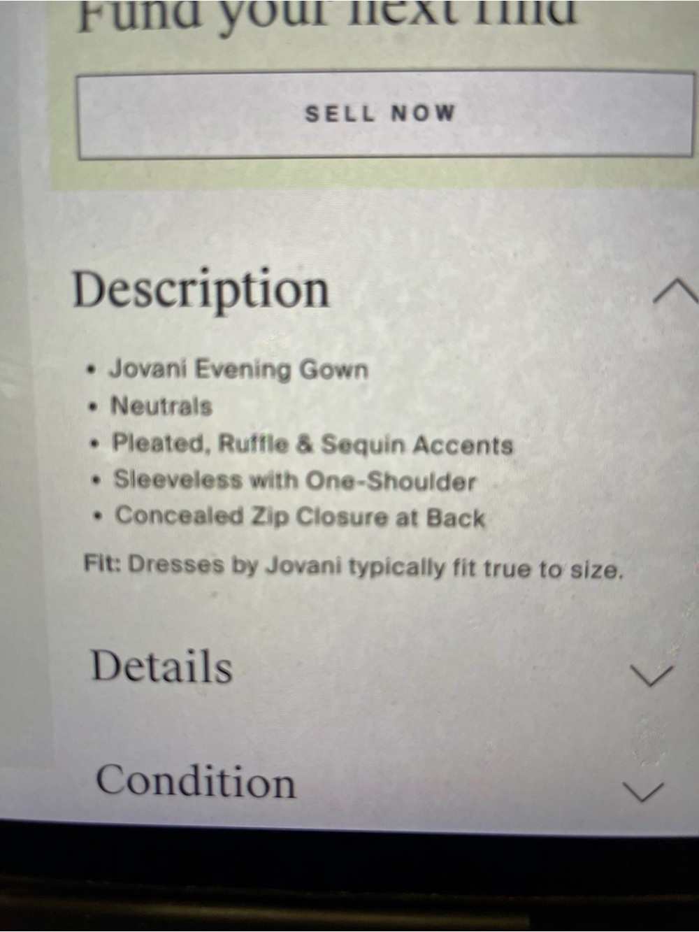 Jovani One-Shoulder Gold Ruffle Gown - Picture 5 of 6